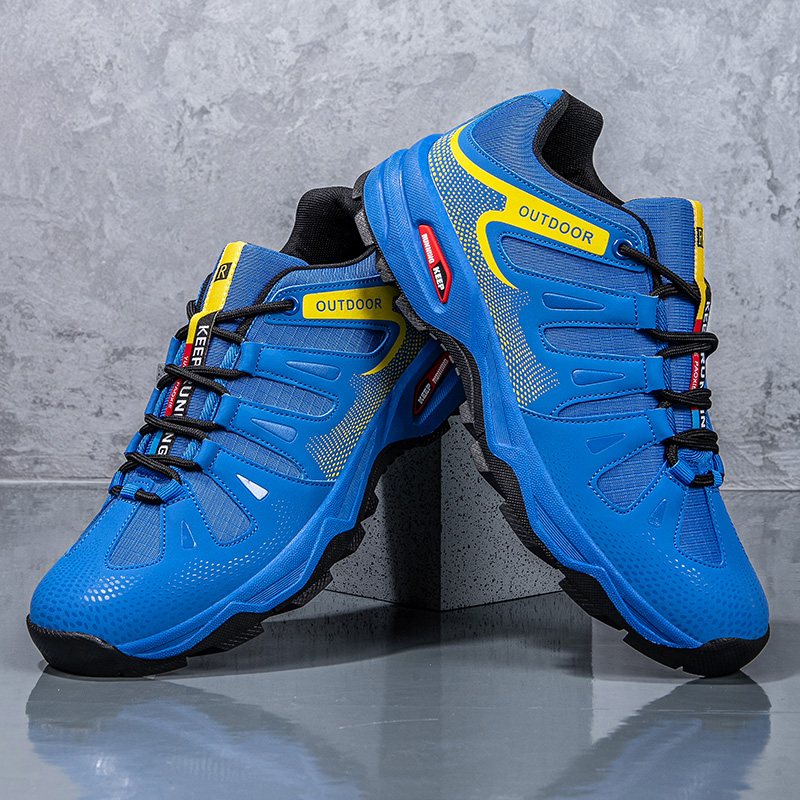Anti Slip Trail Running Sneakers - 남성용 하이킹 신발, 레이스업 등산 신발,