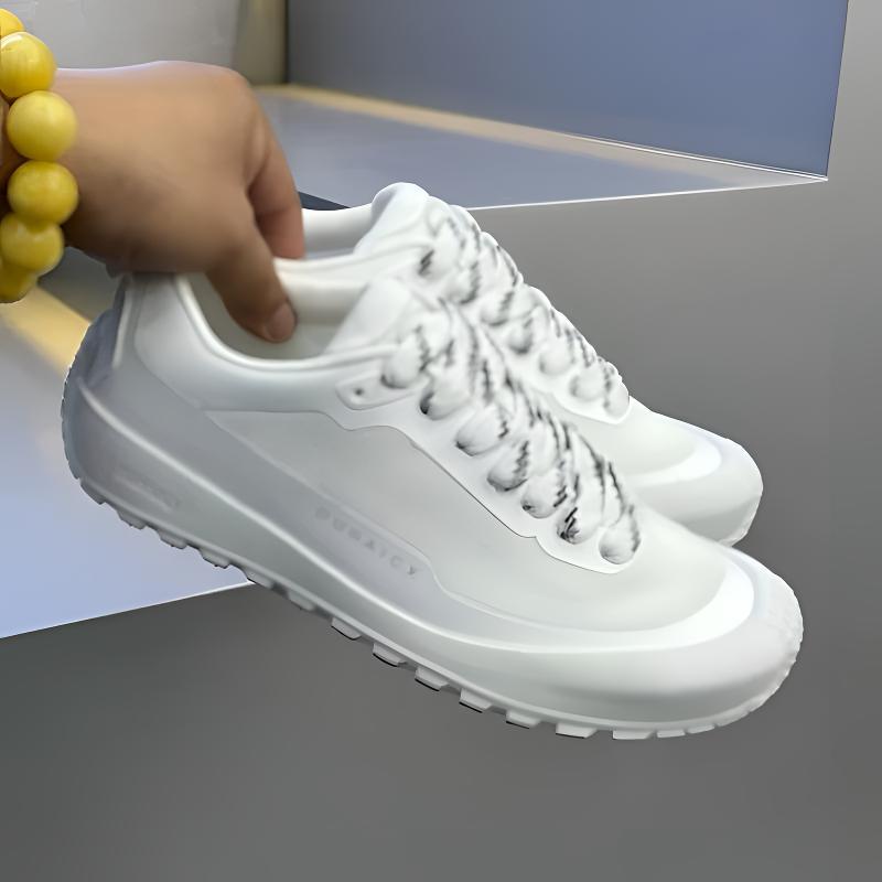 솔리드톤 미끄럼 방지 남성 로우탑 스니커즈 땀 흡수 니 - Knit Fabric Lace Up Sneakers 리뷰 및 가격
