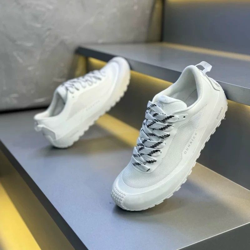 솔리드톤 미끄럼 방지 남성 로우탑 스니커즈 땀 흡수 니 - Knit Fabric Lace Up Sneakers 리뷰 및 가격